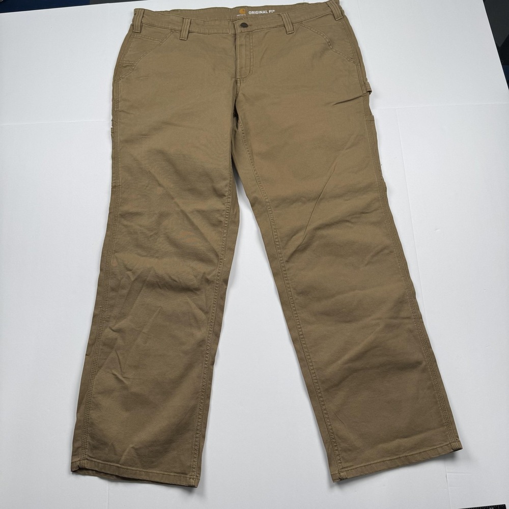 Carhartt Pants Womens 18 Regular Original Fit Khaki Brown Workwear 102080 257